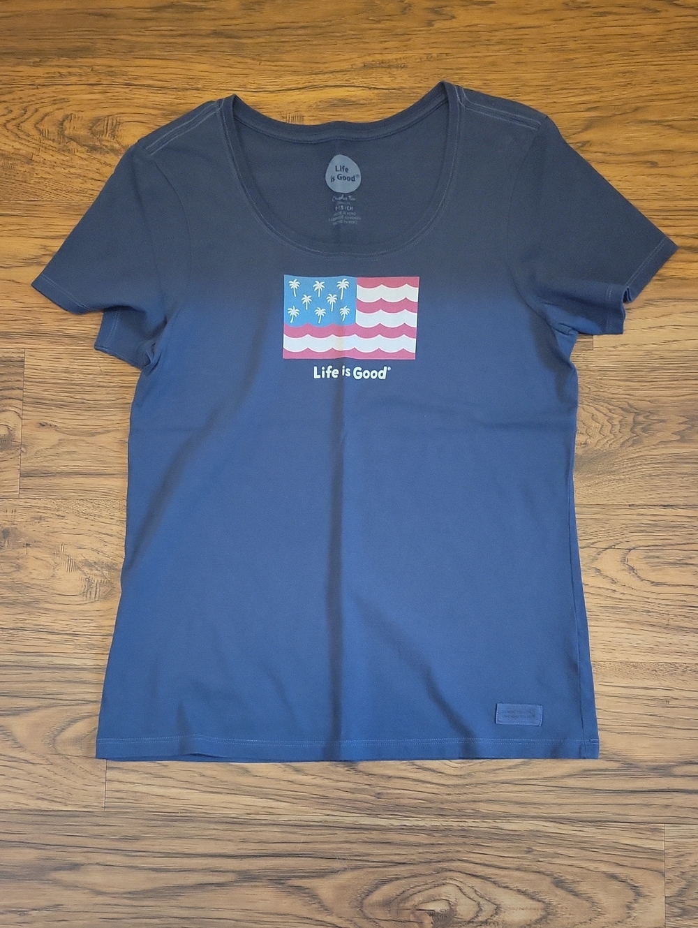 Life Is Good Navy Women's Short Sleeve Graphic Tee